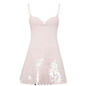 David Koma Neon Pink Cami Mini Dress